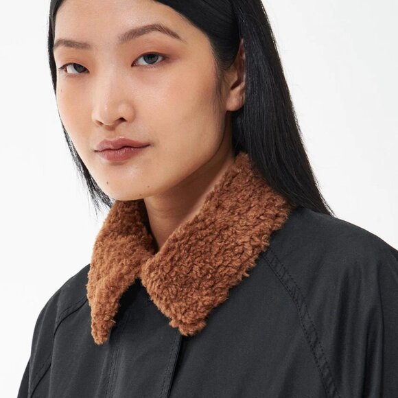 NWT Free People X Barbour Malala Wax Jacket Black/Ancient - Picture 4 of 15